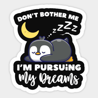 Cute Penguin Sleeping Napping Sticker